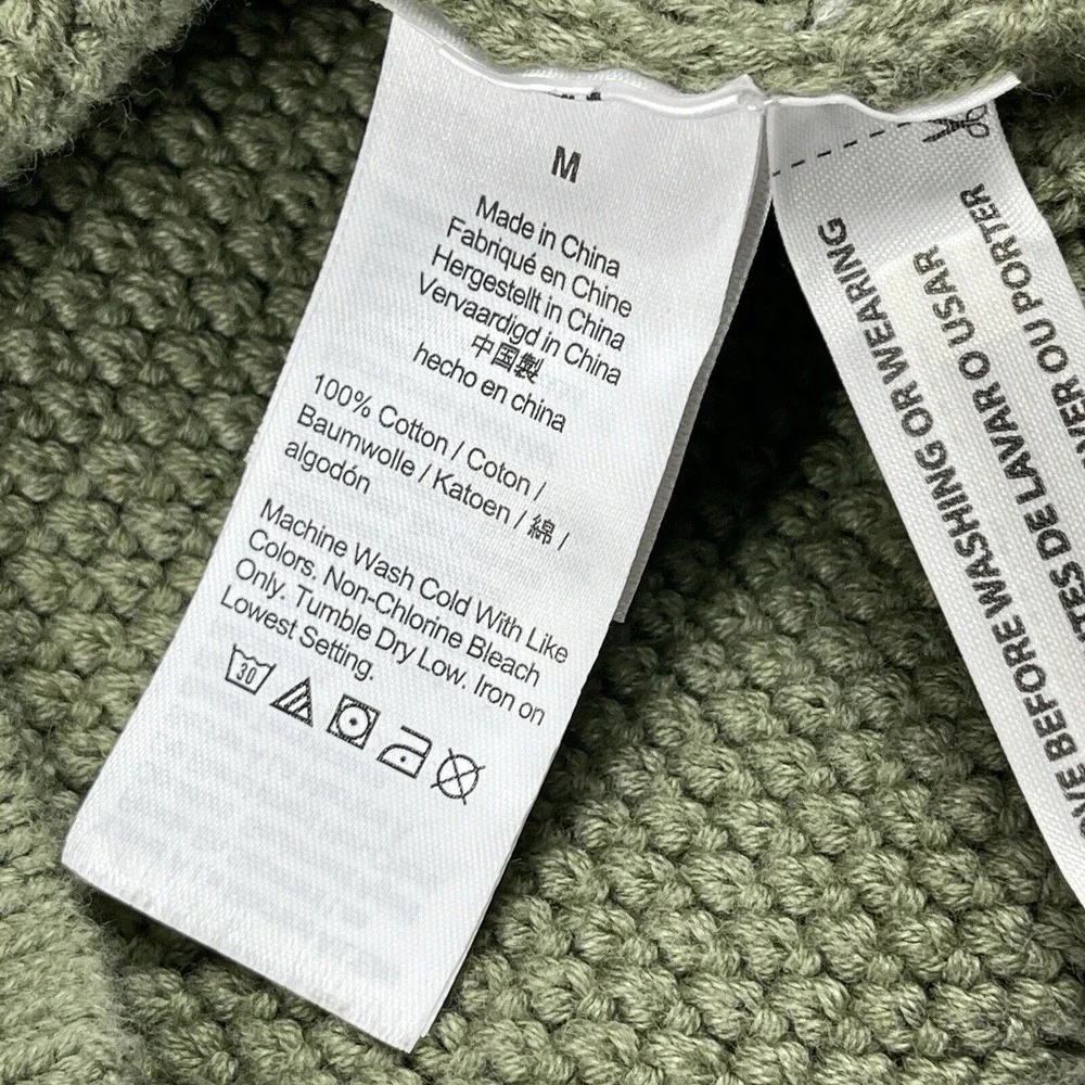 J Crew Sweater Mens Medium Green 1/4 Zip Pullover Gorp Cabin‎ Teacher Dad Office